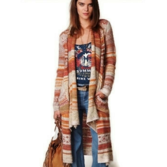 Free People Sweaters - FREE PEOPLE TRIBAL SYRIPE BOHO Cardigan